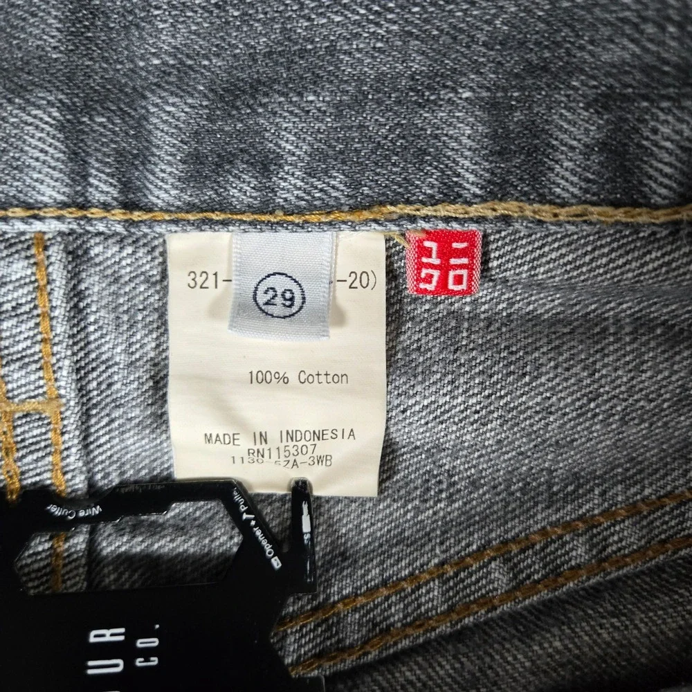 Uniqlo Mens Black S-003 Straight Leg Jeans 29x32
